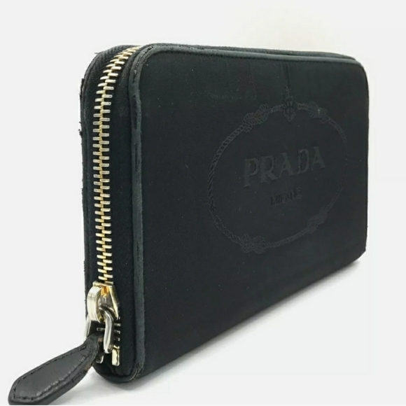 SOLD - PRADA Black Zip Around Long Wallet w/Authentication Card - Picture 7 of 7